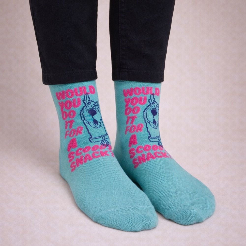 Scooby-Doo Dog Teal Blue Socks